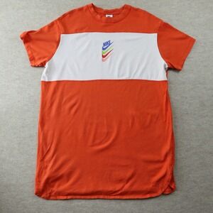 Nike T-Shirt XL Oversized Pullover Modern Multi-Swoosh Colorblock Tee
